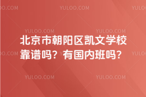 北京市朝陽區(qū)凱文學校靠譜嗎？有國內班嗎？