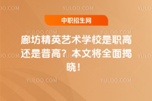 廊坊精英藝術學校是職高還是普高？本文將全面揭曉！