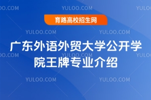 廣東外語(yǔ)外貿(mào)大學(xué)公開學(xué)院王牌專業(yè)介紹