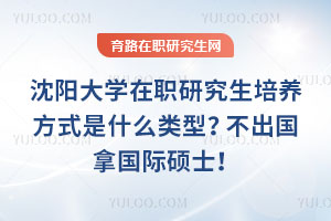 沈陽大學(xué)在職研究生培養(yǎng)方式是什么類型？不出國拿國際碩士！