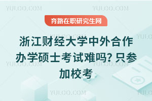 浙江財經大學中外合作辦學碩士考試難嗎？只參加?？? style=